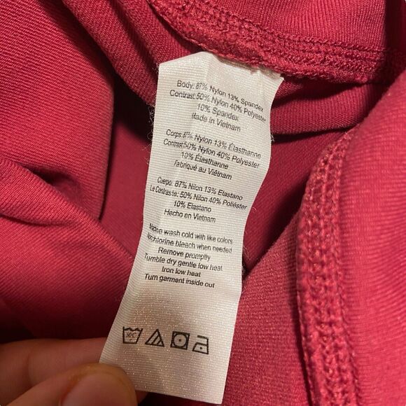 Alo Yoga Goddess Leggings Womens Small Red Grey Ribbed Long Ruched legs‎ FLAWED - Picture 8 of 10